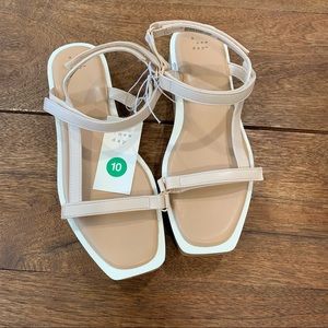 Size 10 - Summertime Sandals - Velcro/ Cork Platform, '90s athleisure